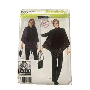 Simplicity Knit Top Pants Poncho Size M-XXL L Pattern 4373 OOP Party Reed Design